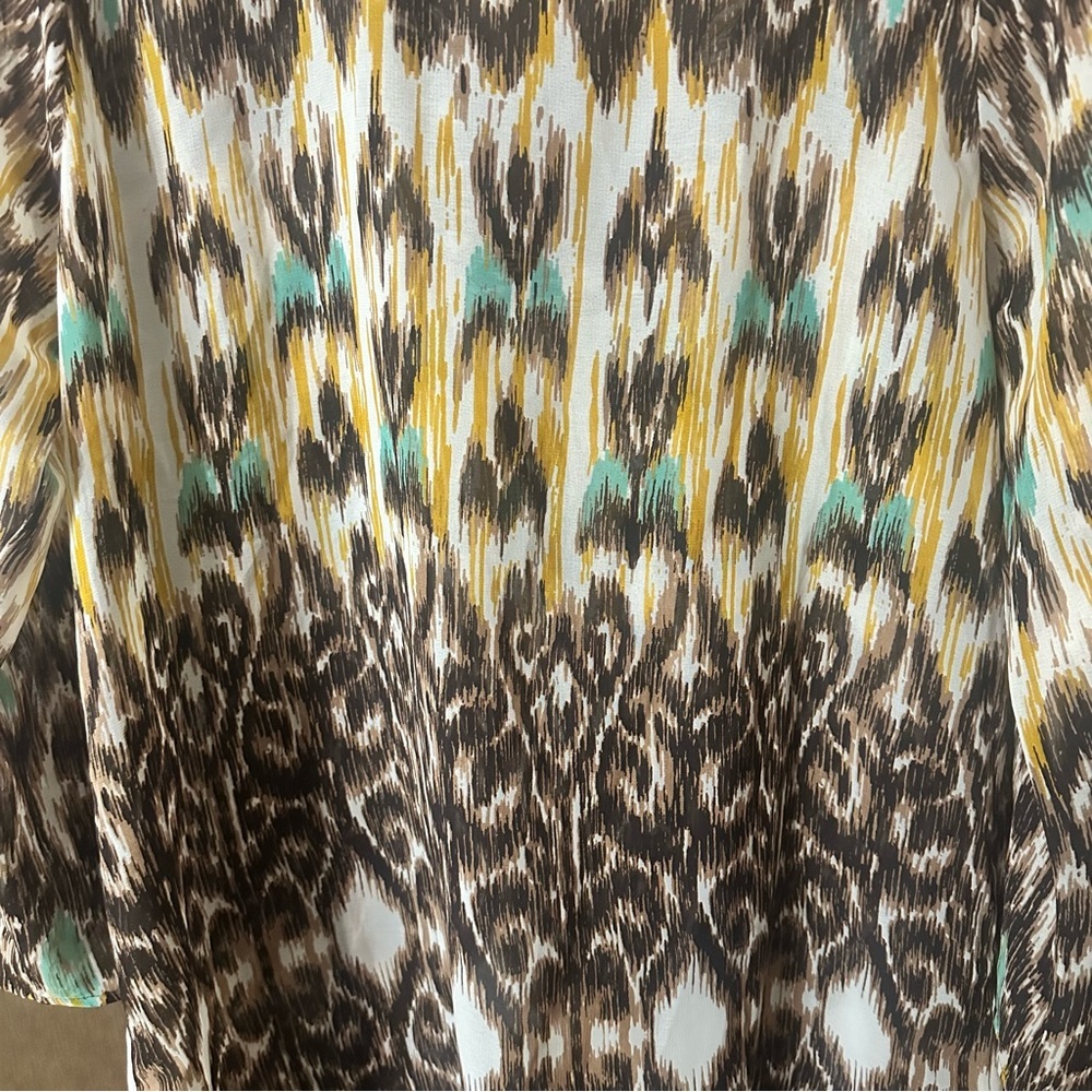 Stylish Multicolor Club Z Collection Women's Beaded Boho Tribal Beaded Blouse XL - Picture 10 of 12